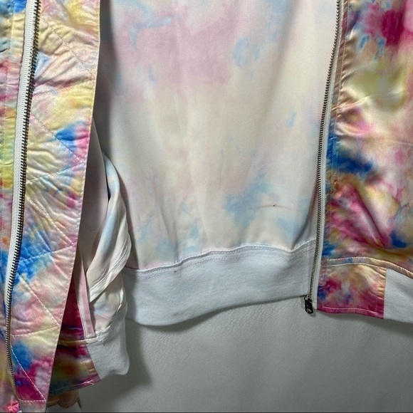 𝅺ZARA Bomber Jacket Tie-Dye All Over Print  Long Sleeve, Pockets, Zipper - Picture 8 of 16